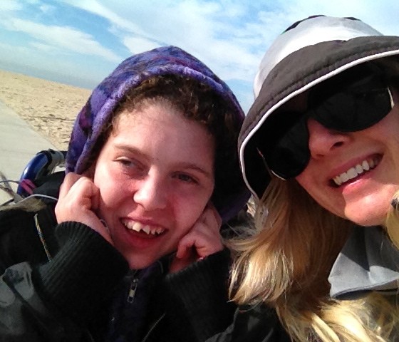 Tiara and I during our morning walk....