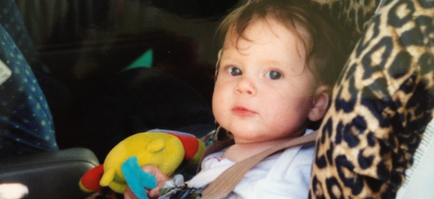 Trinity crusing in the mini van with me in 2002 as we drove from store to store designing our new home.
